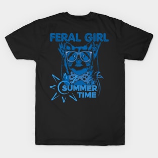 Raccoon Feral Girl Summer T-Shirt